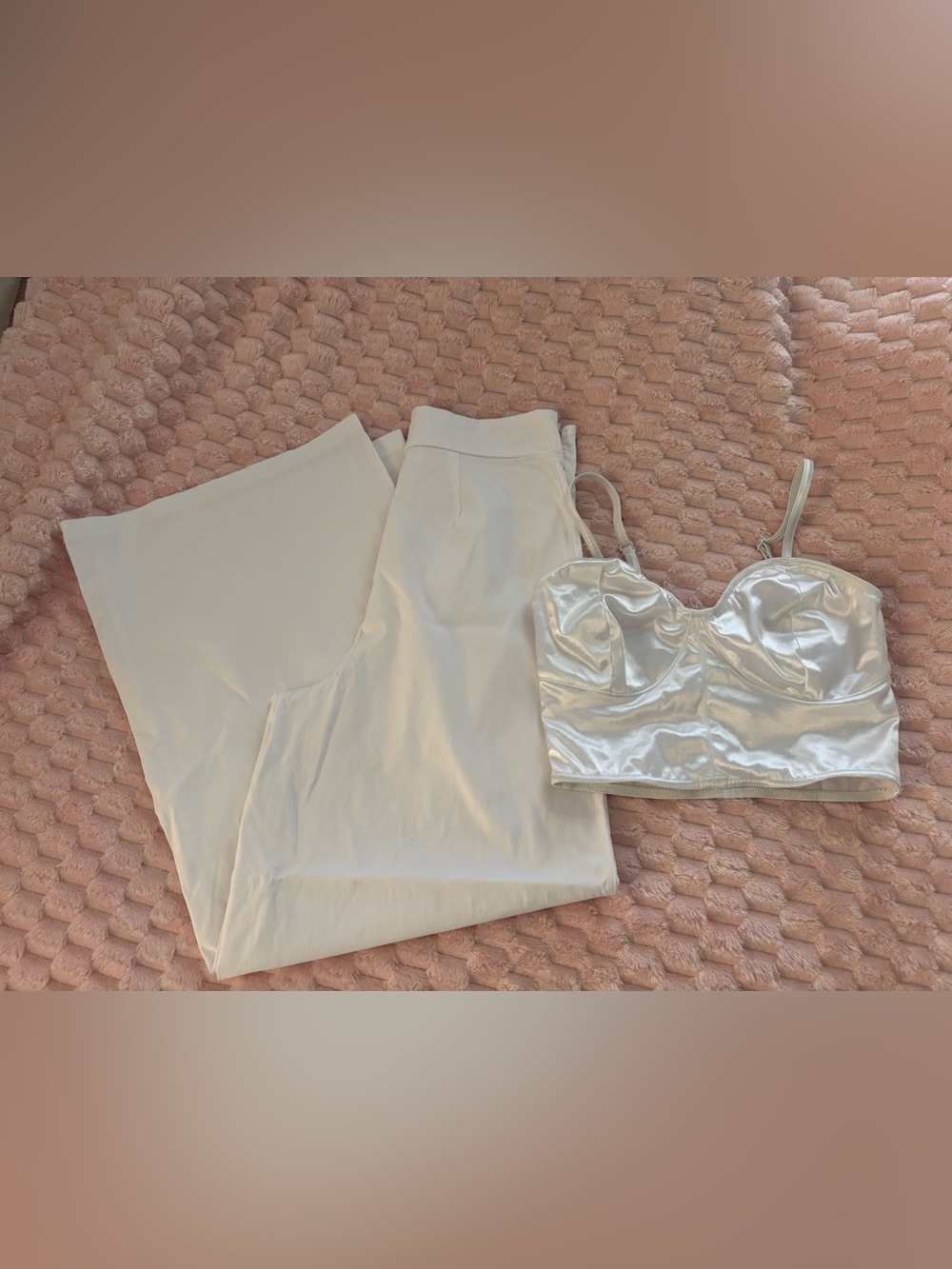 Weissman dance costume Satin Bralette and pants